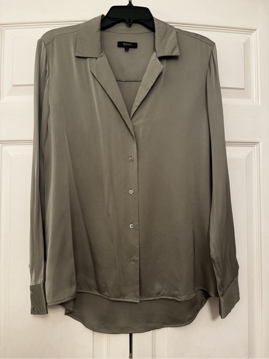 Quince Tops - Quince Women Washable Stretch Silk Notch Collar Blouse